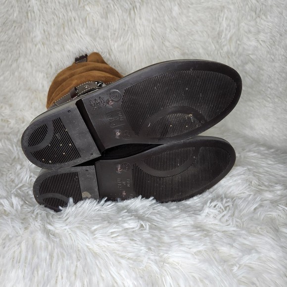 Anna Capri Brown Suede Scrunch Ankle Booties Size 6 - Picture 5 of 5